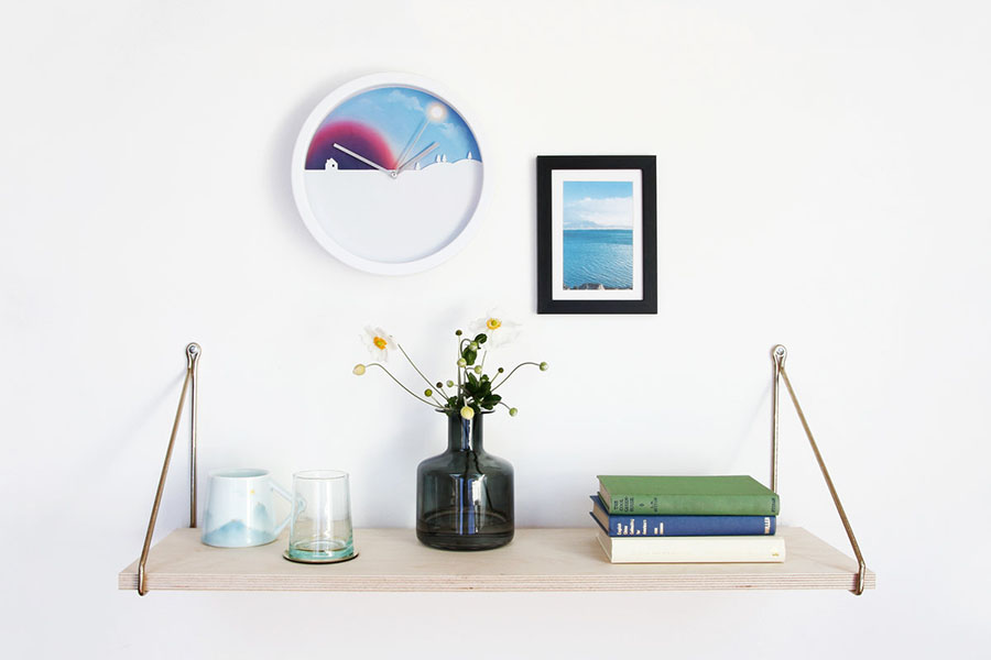 SK CLOCK DN1 Часы настенные day and night с цветным циферблатом Suck UK  - Вид №1