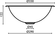 MS.44 Раковина из нержавеющей стали ø30 см. встраиваемая bagno&associati Complementi Bagno & Associati - Вид №1