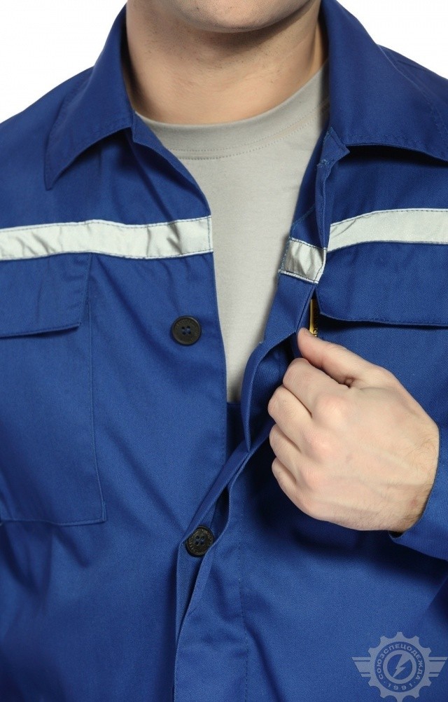 65533 Костюм "Эксперт-2" с СВП василек  Летняя спецодежда  размер 48-50/182-188  - Вид №16