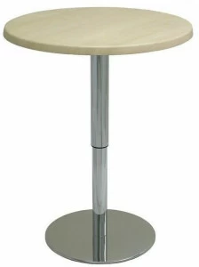 Vela Arredamenti Круглый регулируемый по высоте стол из нержавеющей стали Slim-inox-tel