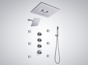 Набор для душа из нержавеющей стали со светодиодной насадкой