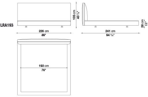 B&B Italia Двуспальная кровать из ткани Richard sun-id-1350707 - Вид №10