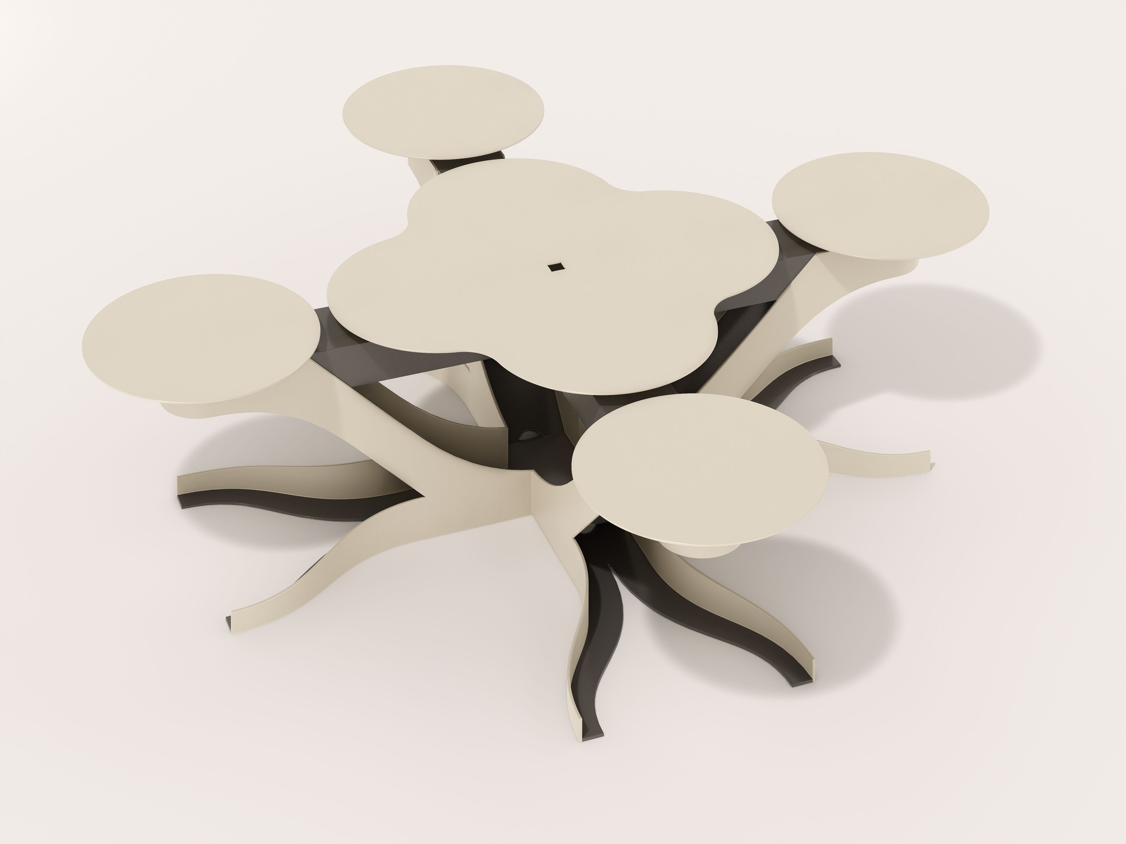 Модульная стальная скамья с порошковым покрытием на стержне CITYSì плющ ARCH-00144453