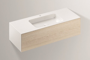 5157816000 Умывальник с тумбой, wp.folio5, белая, proshield, под дерево, матовый дуб Alape серия FO (Folio)