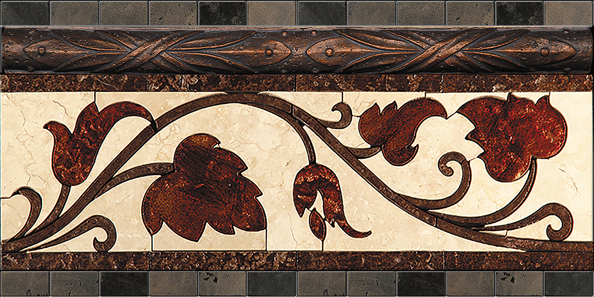 БОРДЮР ИЗ МРАМОРА GR-4 SKALINI FLORAL GR4 - Вид №2