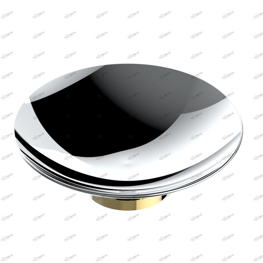 A35-544GM Мыльница на подставке, диаметр : 150 мм Thg-paris Bambou с белым хрусталём Хром/золото A35-544GM CAT.A