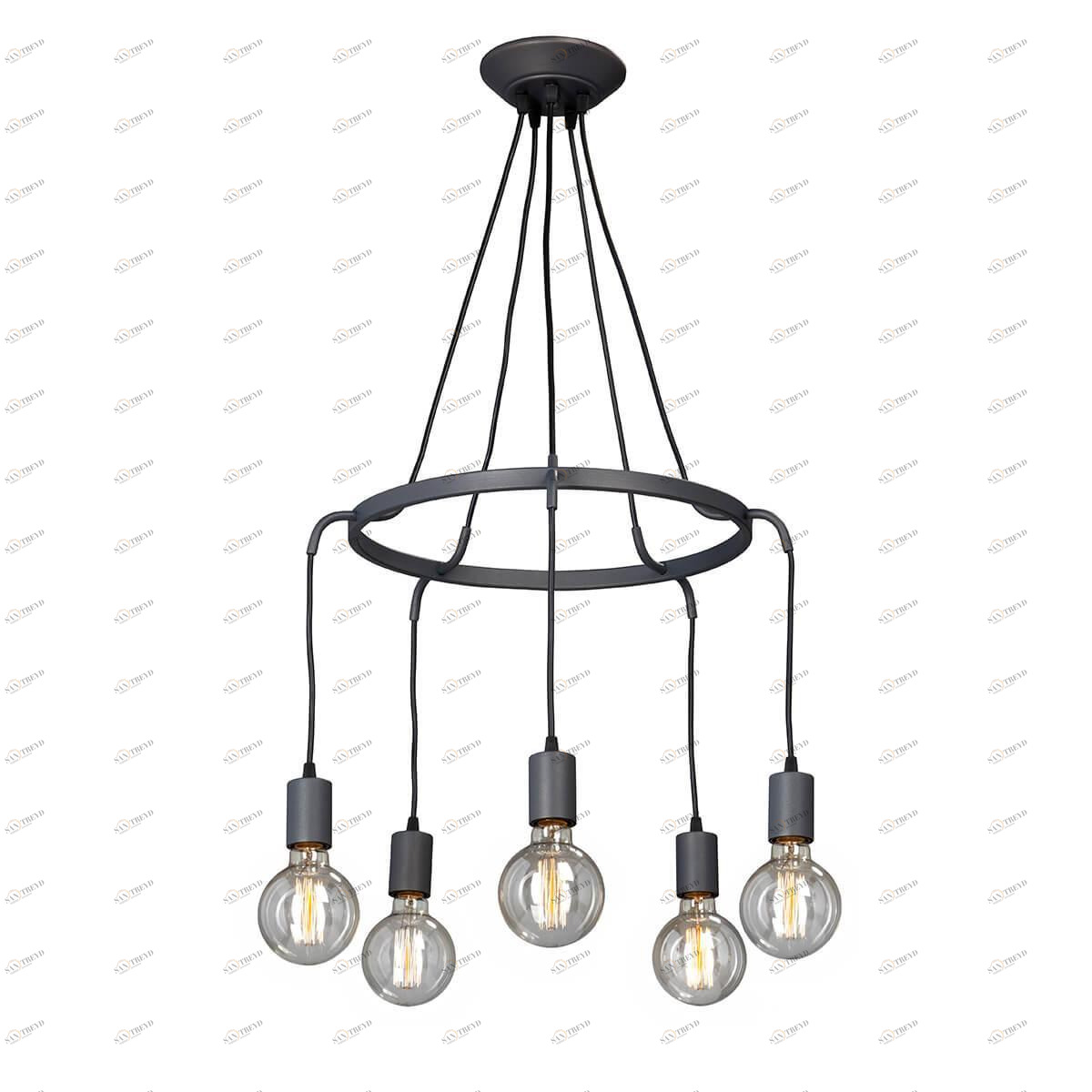 Подвесная люстра Vitaluce V4526-2/5S VITALUCE ДИЗАЙНЕРСКИЕ 328664 Черный 