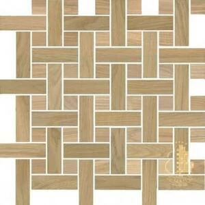 Мозаика и 3D панели из дерева Tarsi Плетёнка 2d511 Дуб Селект (Гладкая) 351х351 мм.