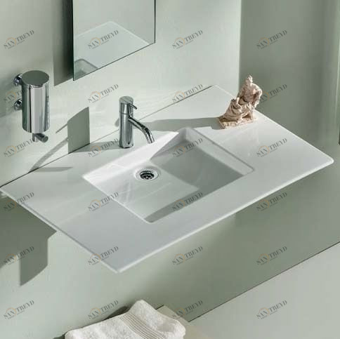 46046 Подвесная раковина настенная овальная Rapsel  белая 