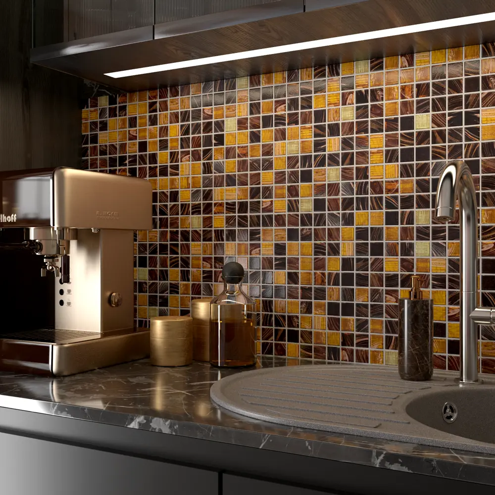 Мозаика стеклянная Artens Swam 32.7x32.7 см цвет коричневый 20 шт STLM-2138161