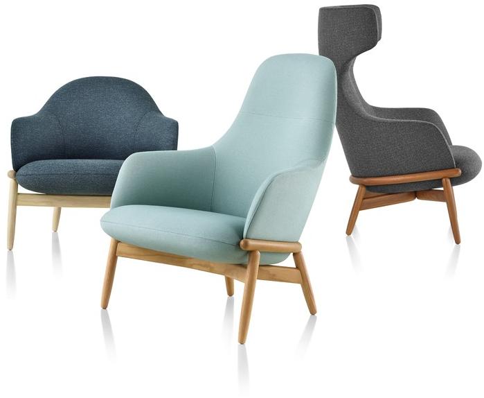 Herman Miller Кресло Bergere из ткани с высокой спинкой Reframe sun-id-1393034 - Вид №8