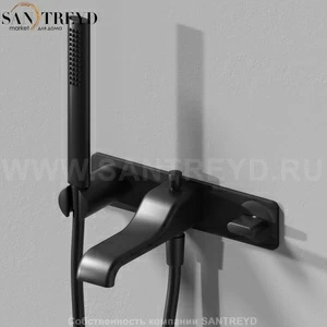 Flaminia NOKE Ручной душ со смесителем для ванны черный NK3290