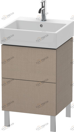 LC677407575 Тумбочка напольная L-Cube #LC6774 484 x 459 мм Лен, декор Duravit