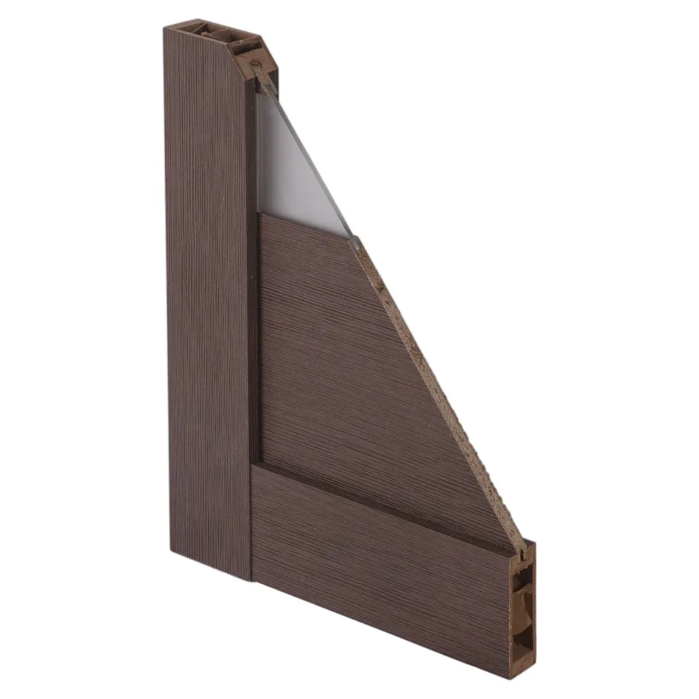 Полотно дверное остеклённое Мюнхен 60x200 см, ламинация, цвет дуб табак 3D ELDORF STLM-2028860 - Вид №1