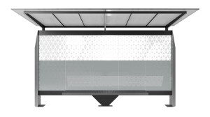 Навес из оцинкованной стали и стекла