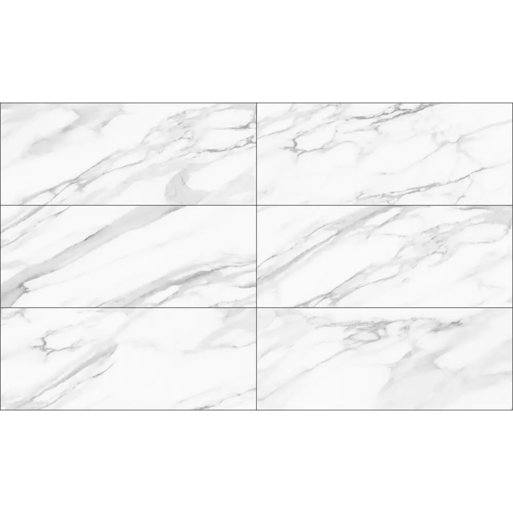 Настенная плитка Gracia Ceramica Hugo 25x60 см 1.2 м² глянцевая цвет белый 89413338 STLM-2045513 - Вид №2