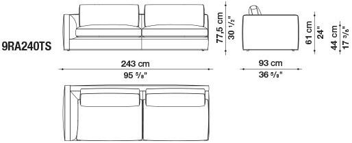 B&B Italia Модульный угловой диван из ткани Richard sun-id-1472345 - Вид №38