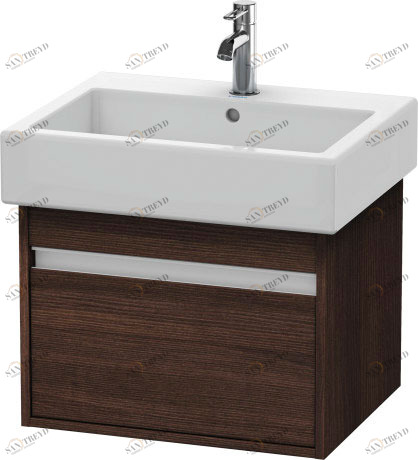 KT668605353 Ketho Тумбочка подвесная Каштан темный, декор Duravit