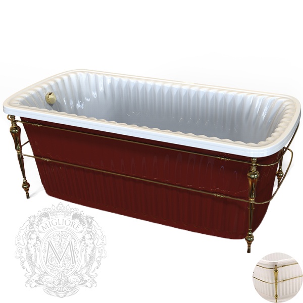 Ванна из литьевого мрамора MIGLIORE OLIVIA Console ML.OLV-40.102 на консоле, 174 х 80 х 66 см sun-id-684823 - Вид №10