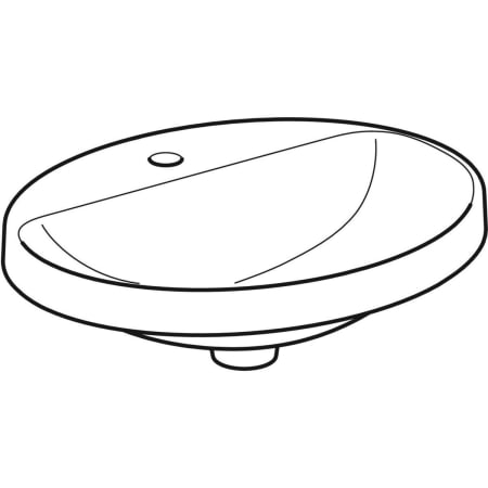 500.726.01.2 Встраиваемая раковина Geberit VariForm овальной формы, с полкой для отверстия под смеситель Geberit  - Вид №12