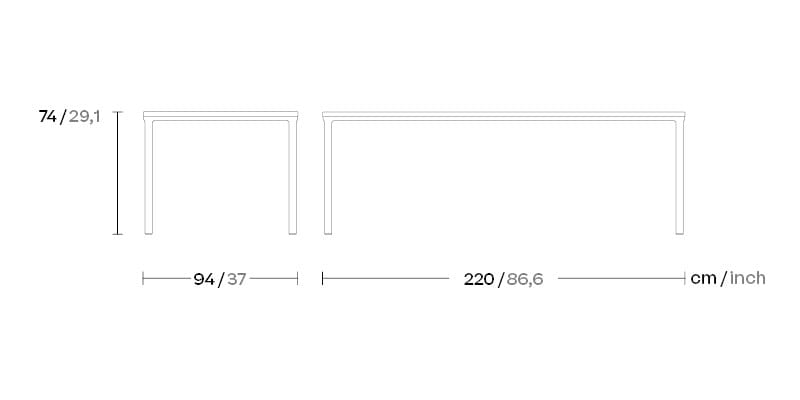 Алюминиевый прямоугольный садовый стол Kettal Park Life ARCH-00066098 - Вид №2