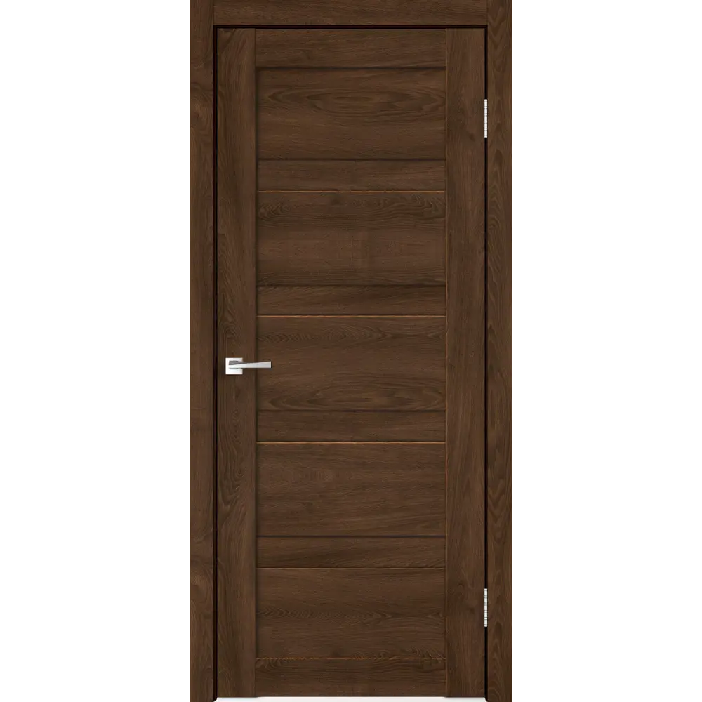 Комплект двери Лайн глухая 80x200 см Hardflex цвет дуб тернер венге с добором 150 мм 89429193 STLM-2109565 VELLDORIS 