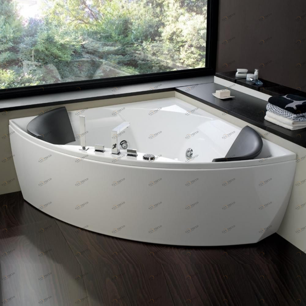 Ванна угловая с аэро и гидромассажем Meli 150 см Karolitalia BLUBLEUMELIBLUMIX