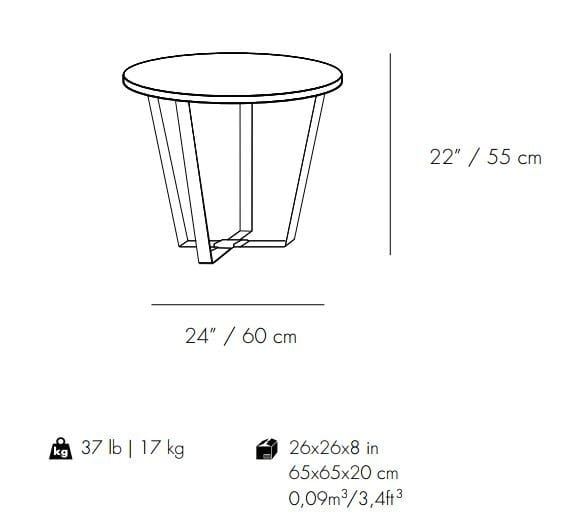 Круглый керамический журнальный столик Mambo Unlimited Ideas Caldas ARCH-00106500 - Вид №2