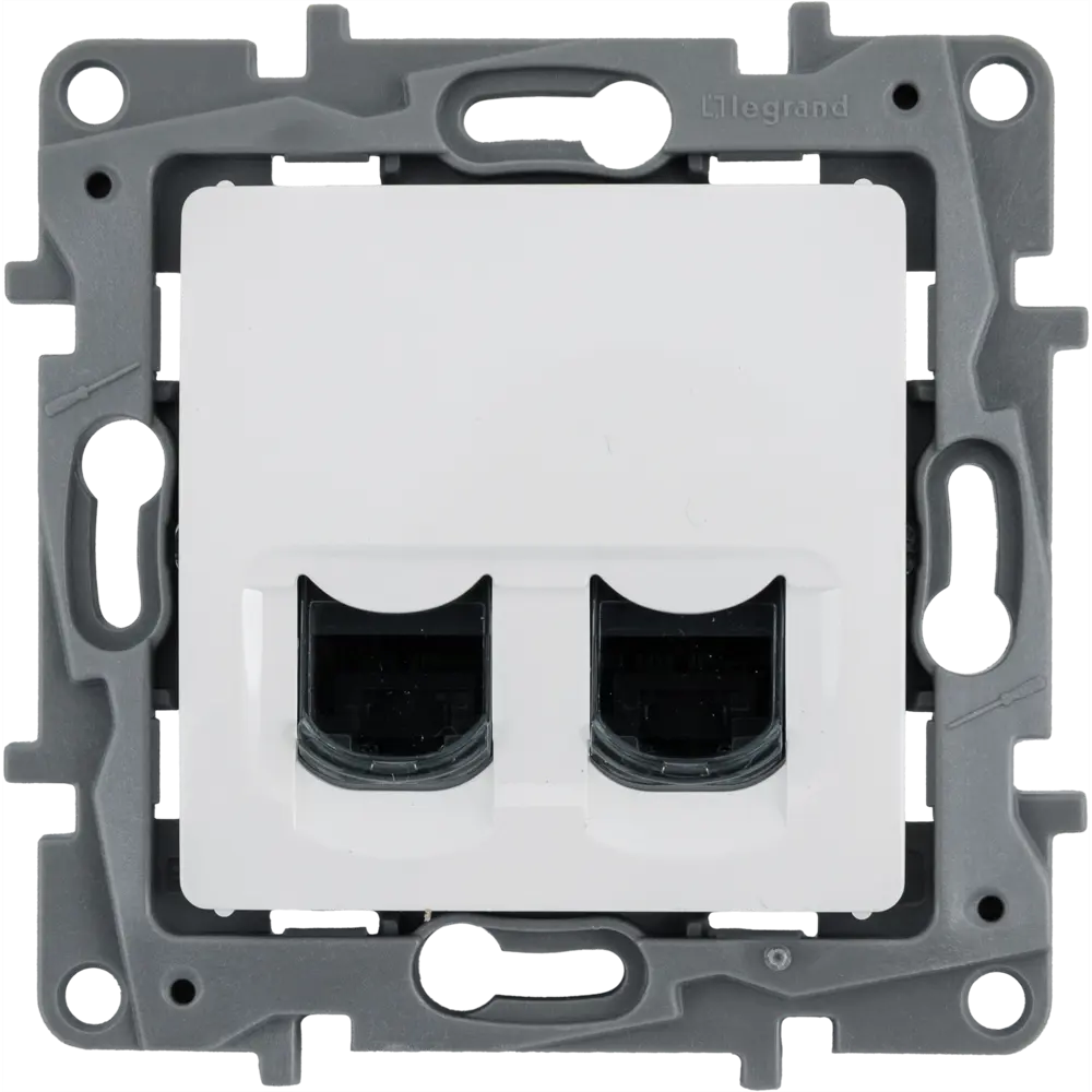 Розетка компьютерная двойная RJ45 категория 6 UTP - Legrand Etika - белый 82499674 STLM-2183993