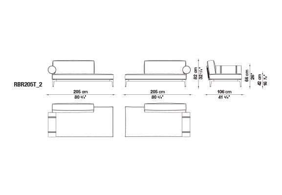 Ткань сад диван B&B Italia Outdoor смородина ARCH-00042710 - Вид №29