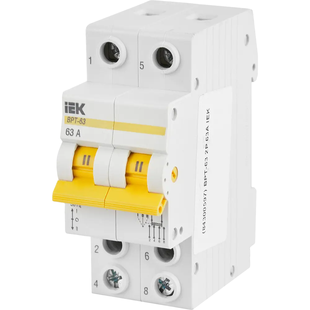 IEK ВРТ-63 - переключатель сеть/генератор с защитой от перегрузок 84300597 STLM-1422806