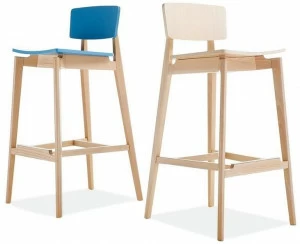 Sedex Высокий табурет из бука со спинкой Fifty 8201