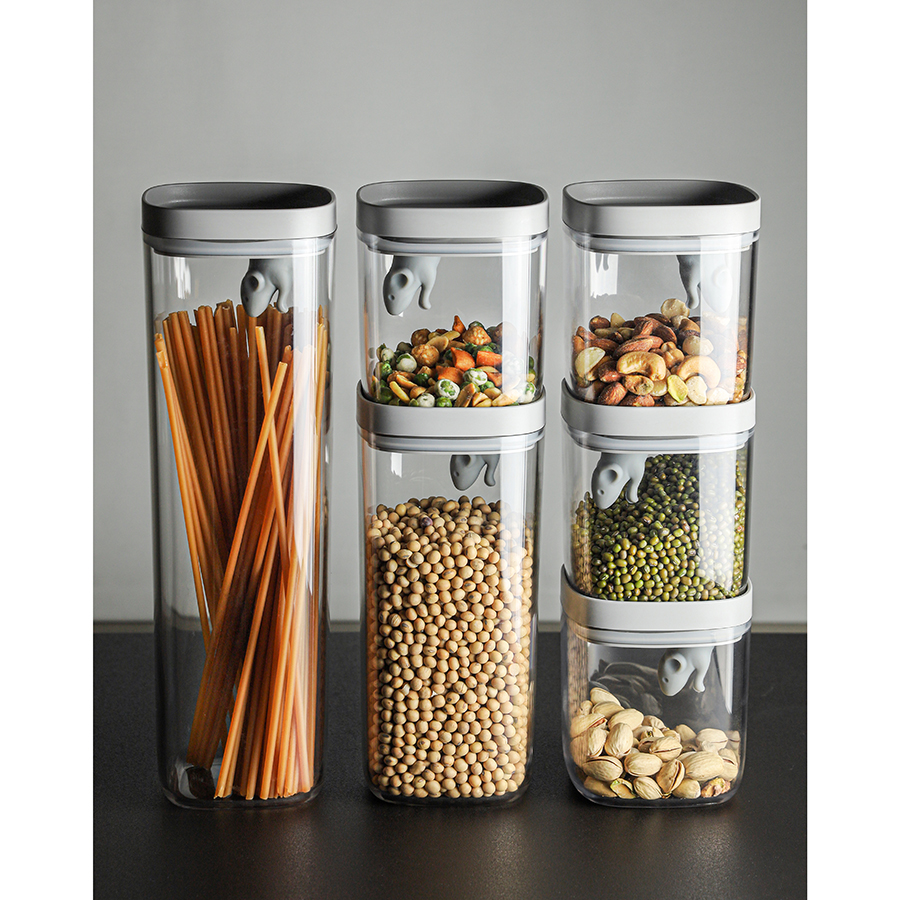 QL10348-CL-GY Набор кухонных емкостей lucky mouse Qualy  - Вид №5