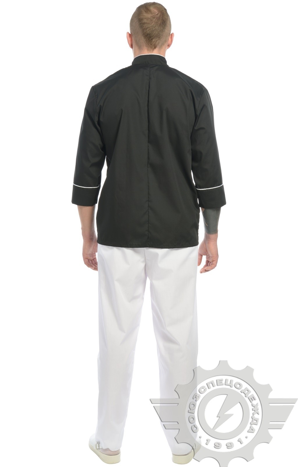 69102 Куртка поварская "Люкс-Лайт" черная  Повар  размер 48-50/182-188 Спецодежда  - Вид №7