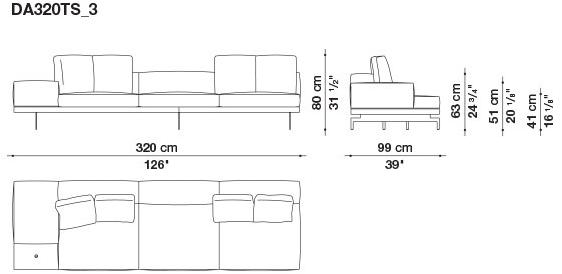 B&B Italia 3-х местный тканевый диван Dock sun-id-1376507 - Вид №166