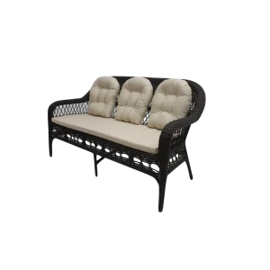 Садовое кресло с подушкой Viktoria 65x65x180 см искусственный ротанг коричневый 86222924 STLM-2117880