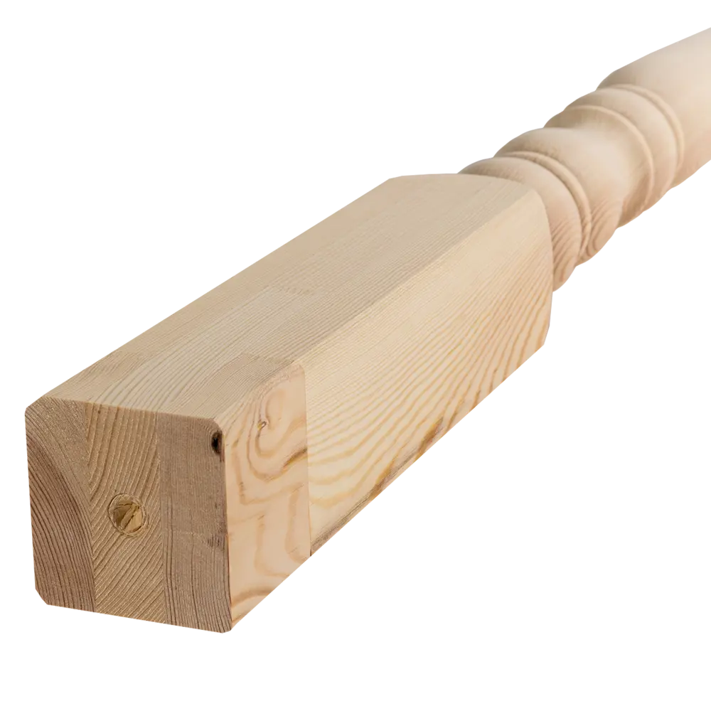 Столб лестничный сращенный хвоя сорт Экстра Яблоко 80x80x1100 мм Santreyd STLM-2208909 - Вид №4