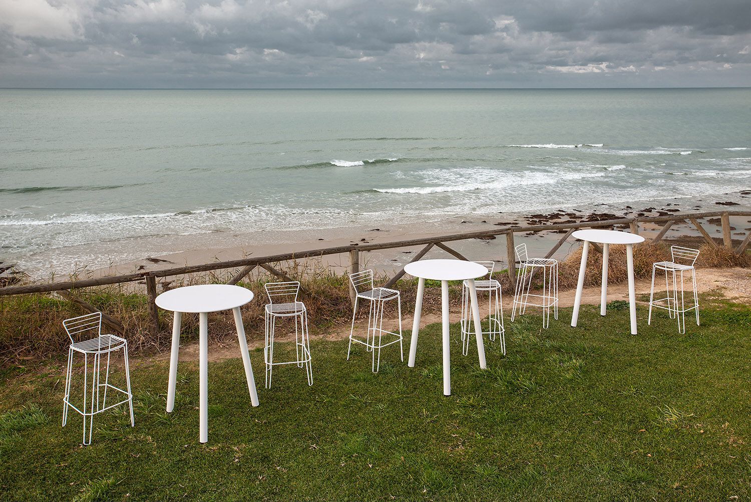 Стальной садовый стул с подставкой для ног iSimar Menorca ARCH-00013678 - Вид №2