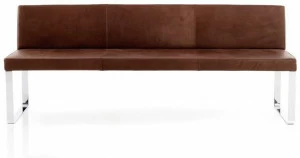 more Кожаная скамейка со спинкой