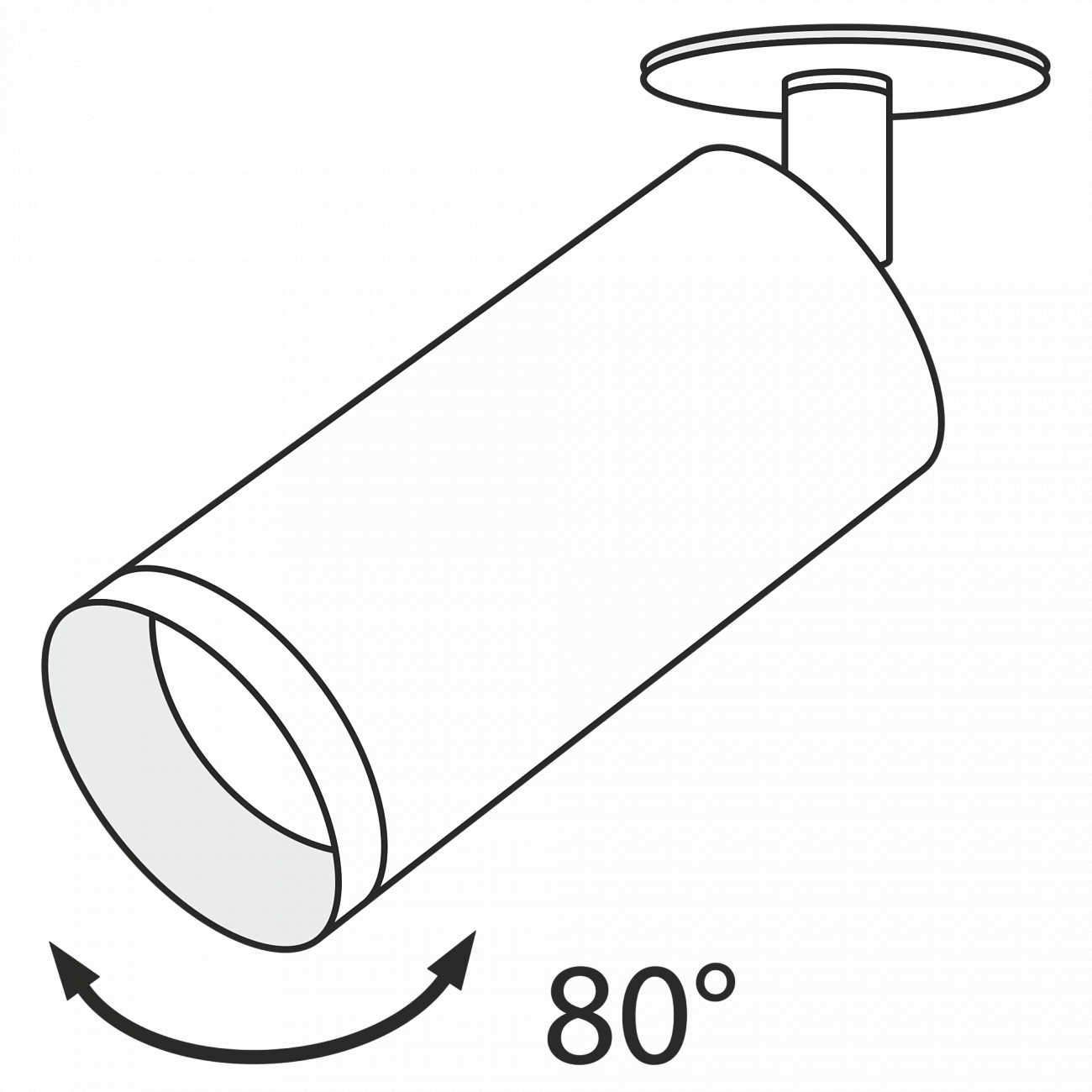 Спот потолочный галогеновый поворотный 19 см черный Focus C018CL-01B TECHNICAL CEILING & WALL 00-3956972 Черный  - Вид №1