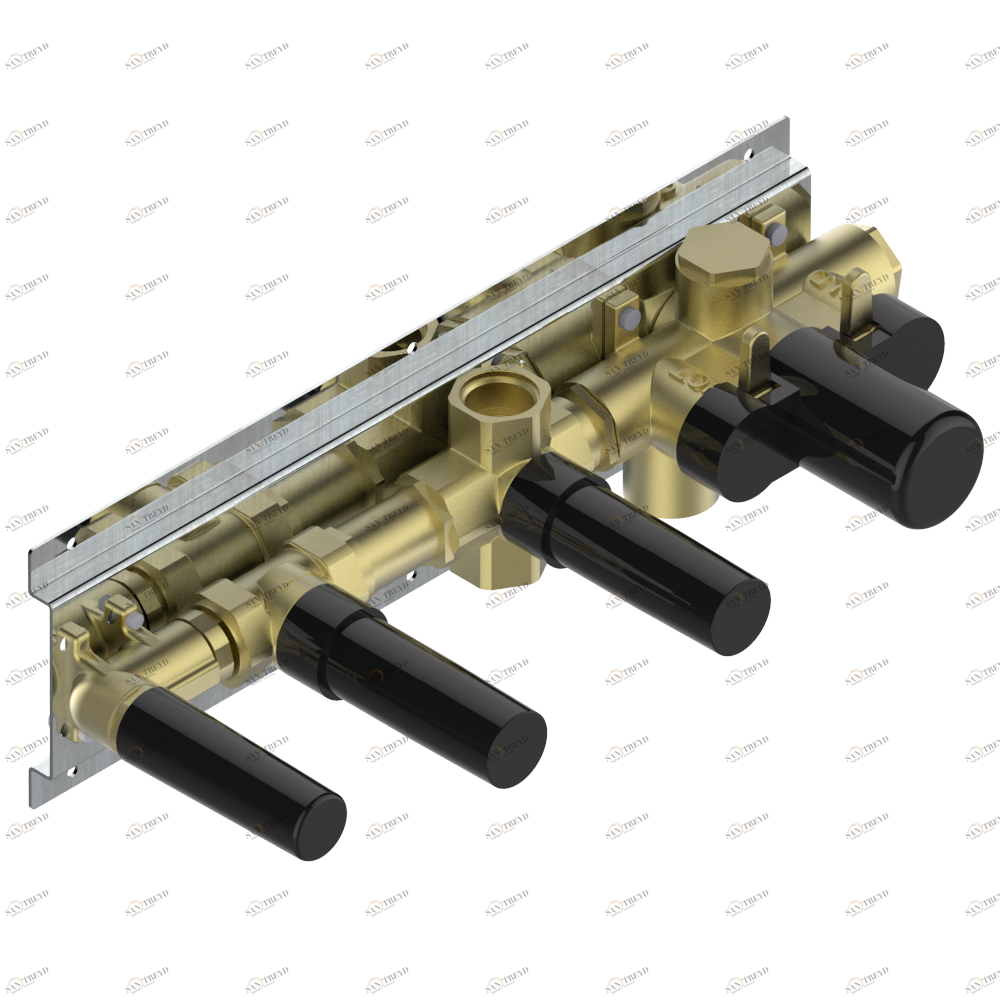 D4A-6552A Скрытая часть термостатического смесителя для душа с 2 функциями Thg-paris Harry Без отделки 
