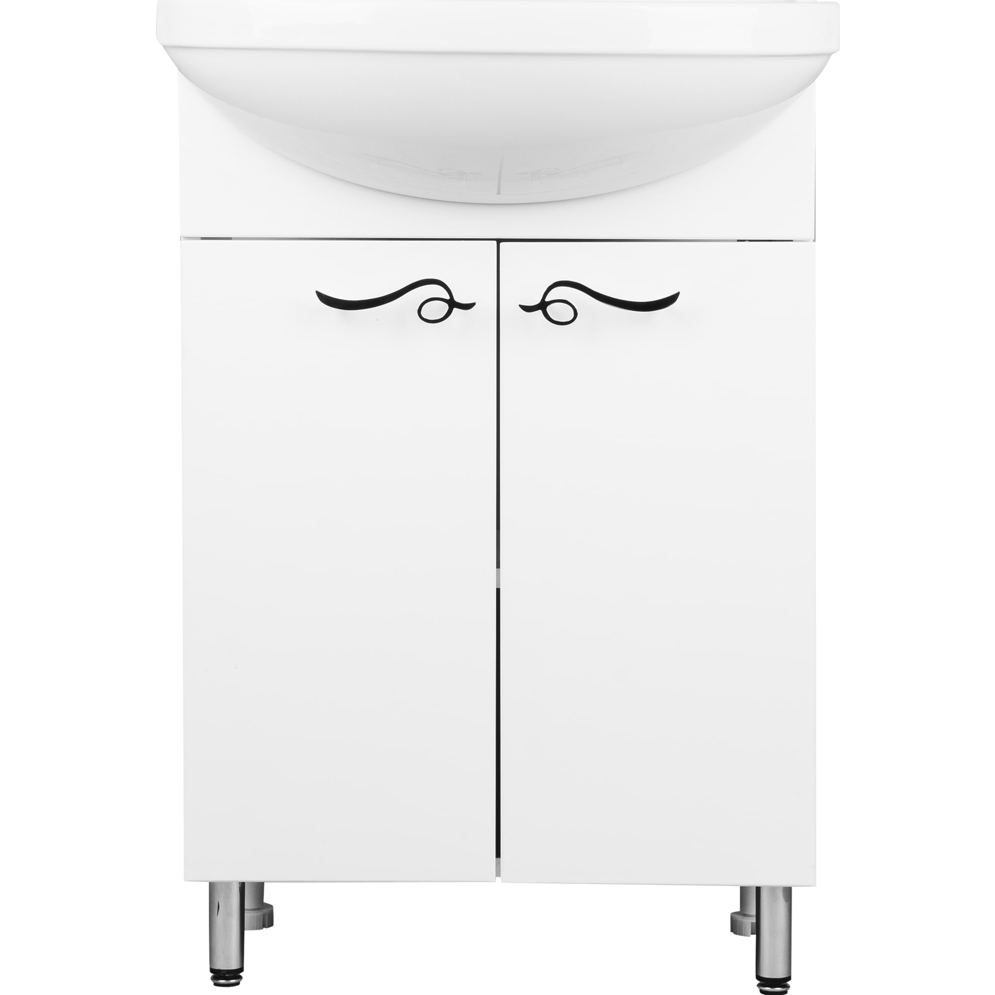 14001370 Тумба под раковину напольная «» 55 см цвет белый Венеция Santreyd