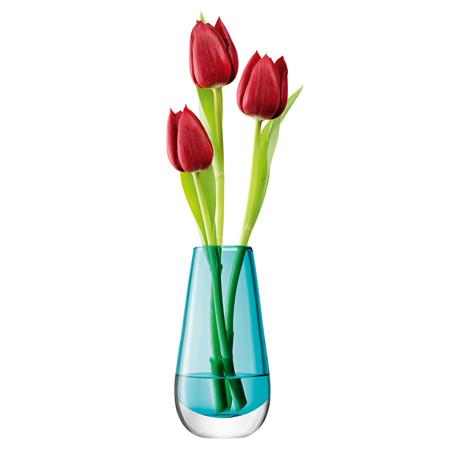 Ваза в форме бутона flower colour 14 см бирюзовая LSA INTERNATIONAL - 253385 Синий  - Вид №7