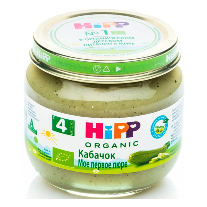 Пюре Кабачок с 4 месяцев мое первое пюре HiPP 80 г Santreyd 15707 - Вид №1