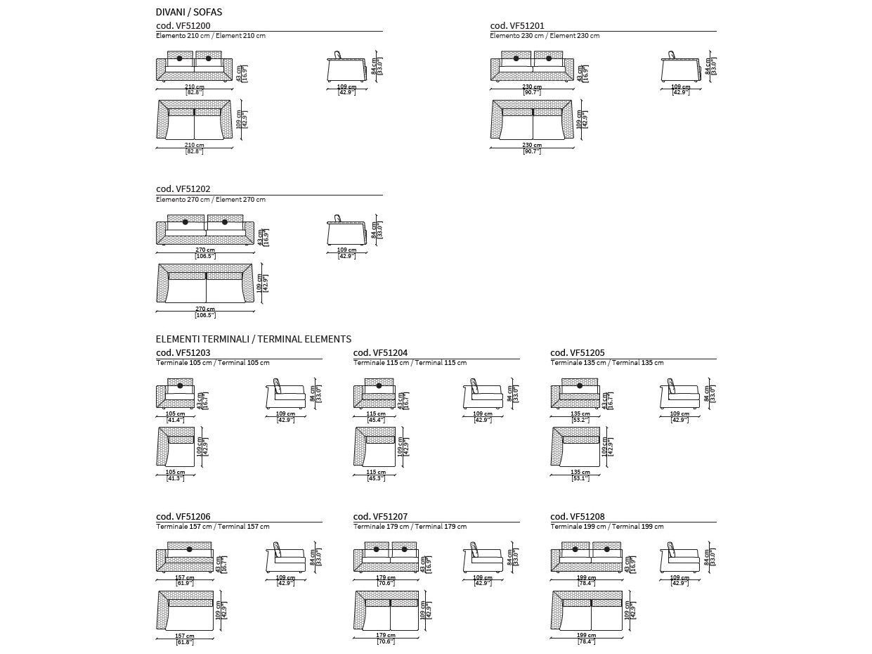 Модульный тканевый диван Vittoria Frigerio Appiani ARCH-00083925 - Вид №7