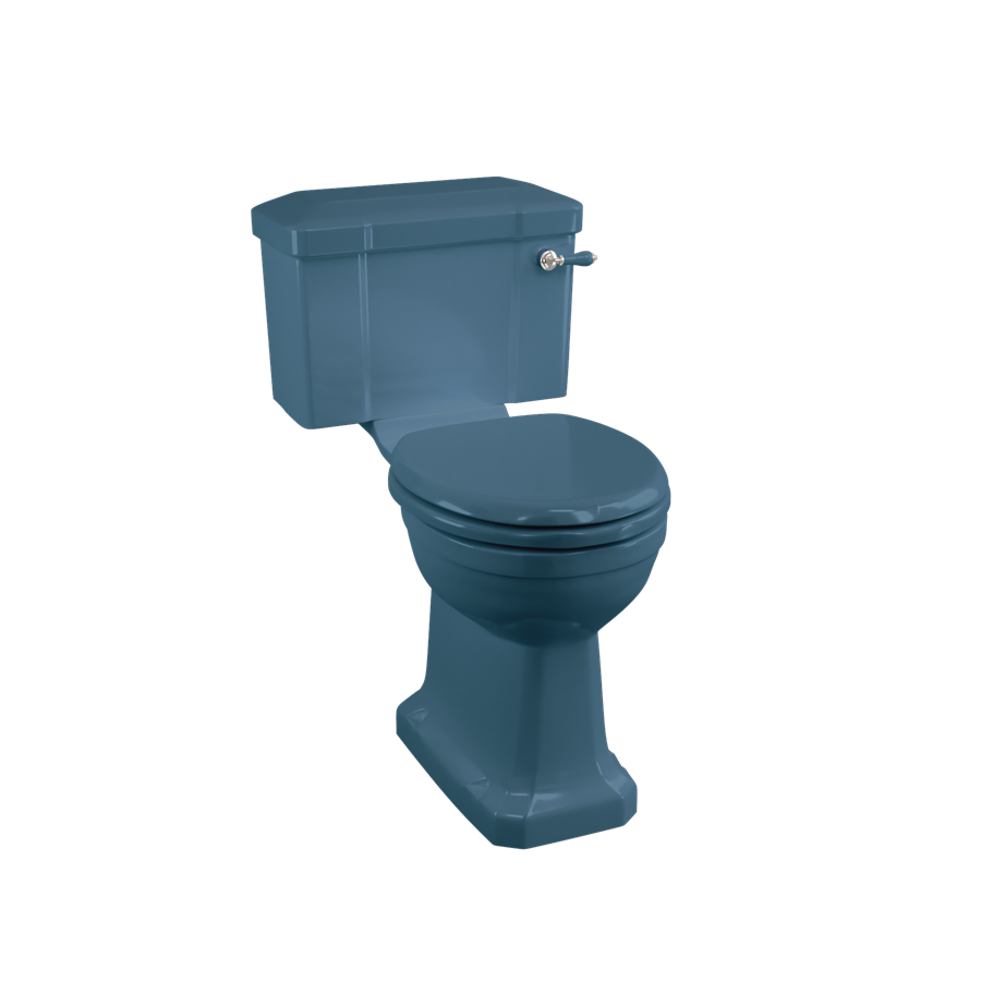 Burlington Bespoke Стандартный закрытый унитаз Alaska Blue Standard на заказ с бачком с рычагом 520 P5 BLUE C1 BLUE 