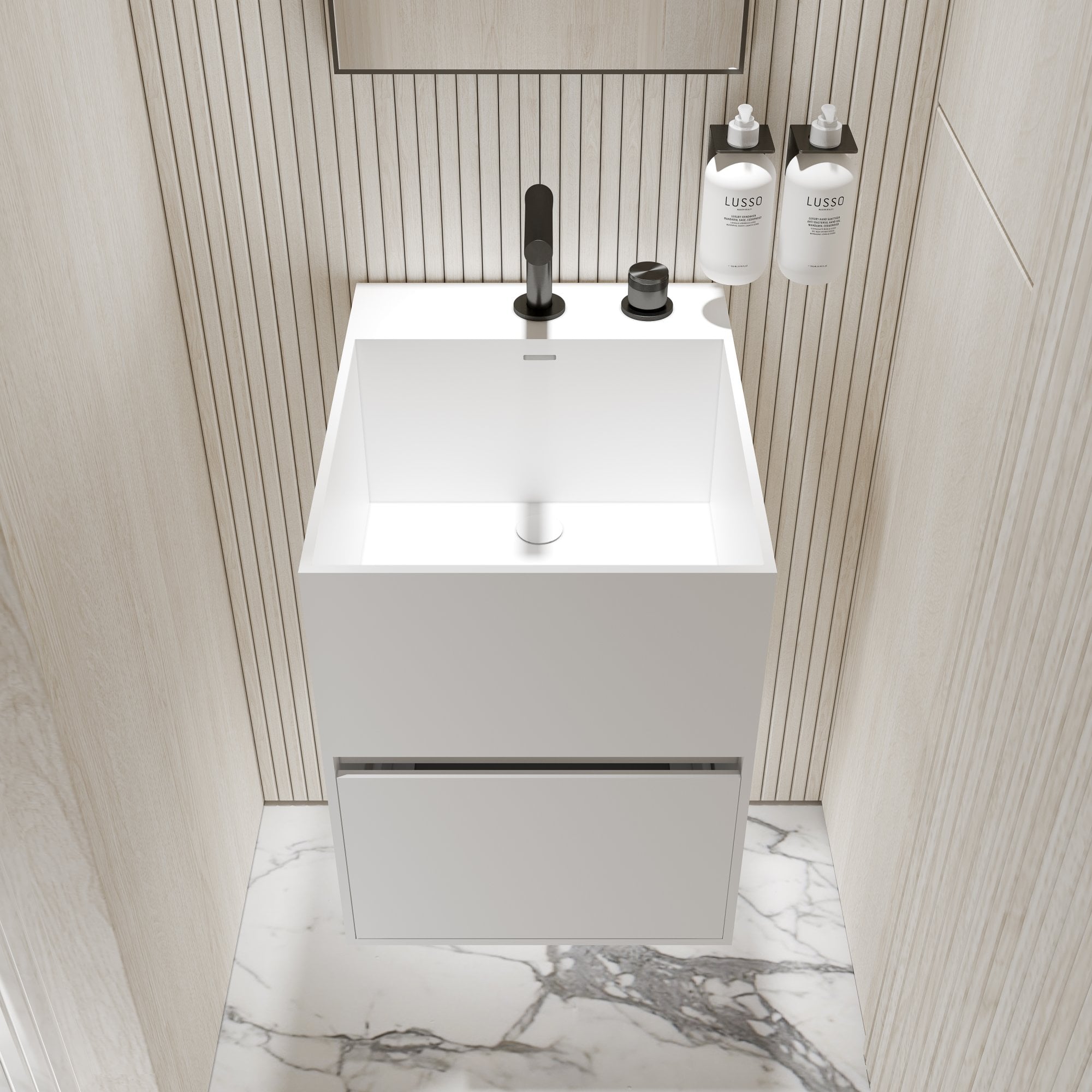 Подвесной умывальник из смолы с ящиками LUSSO Ethos ARCH-00028901 - Вид №4