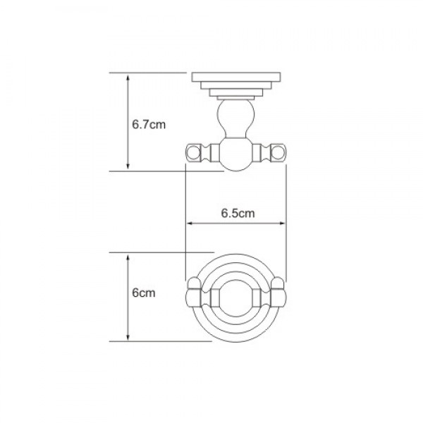 Крючок двойной матовый хром WasserKRAFT (Германия) Ammer 7023D sun-id-561621 - Вид №2