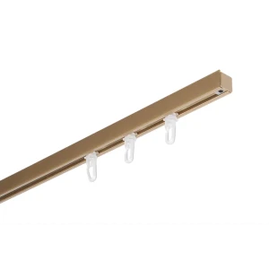 Карниз однорядный Арт-декор Atlant Mini 240 см алюминий цвет золото