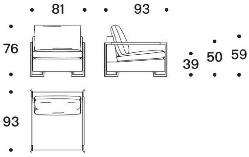 Saba Italia Кресло из ткани с подлокотниками sun-id-1370255 - Вид №5